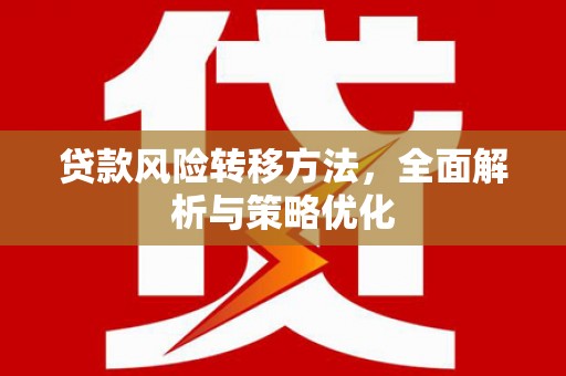 文水贷款风险转移方法，全面解析与策略优化