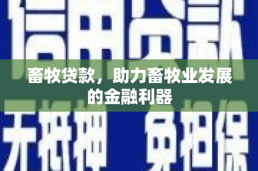 文水畜牧贷款，助力畜牧业发展的金融利器