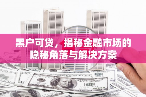 文水黑户可贷，揭秘金融市场的隐秘角落与解决方案