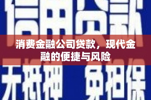 文水消费金融公司贷款，现代金融的便捷与风险