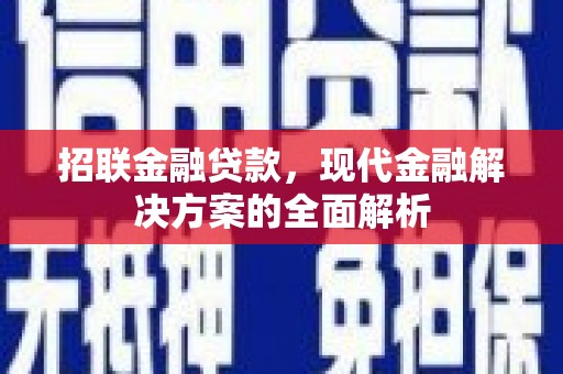 文水招联金融贷款，现代金融解决方案的全面解析