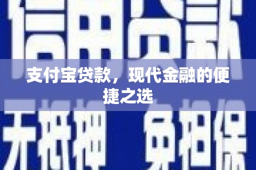 文水支付宝贷款，现代金融的便捷之选
